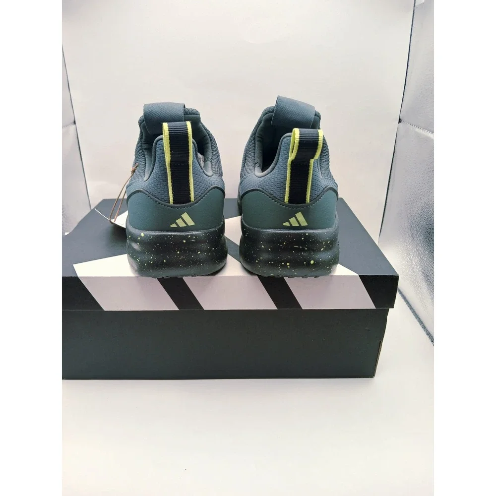 Adidas Lite Racer Adapt 7.0 K Kids Gray Black Lime Green Sneakers JR0814 Size 3